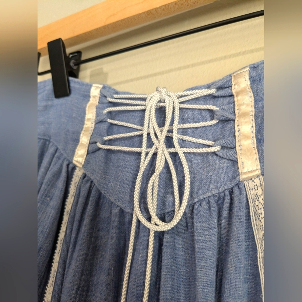 Jessica's Gunnies Jessica Sax McClintock Corset High Waist Lace Trim Midi Skirt - Picture 4 of 13